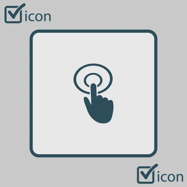 Icono Signo Del Cursor Mano Mano Símbolo Puntero Navegación Moderna — Vector de stock