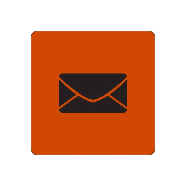 Icono Plano Letter Mail Icono — Archivo Imágenes Vectoriales