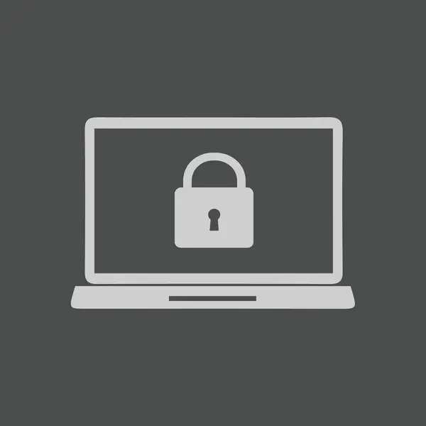 Ícone Conceito Segurança Internet Símbolo Identificação Proteção — Vetor de Stock