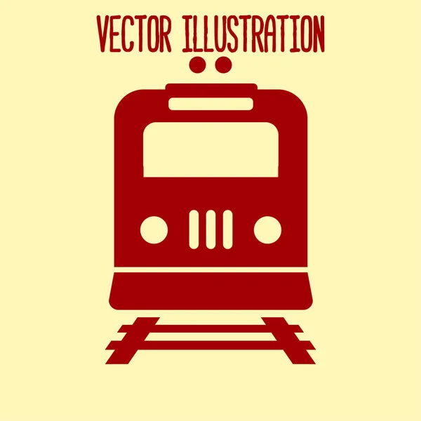 Vonat Ikon Metró Simbol Railway Station Jele — Stock Vector