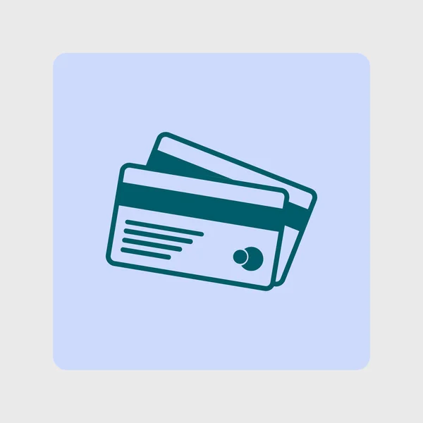 Vektor Kreditkarten Symbol Flachen Design Stil Folge — Stockvektor