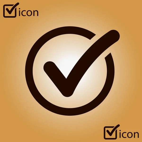 Check List Button Icon Check Mark Sign — Stock Vector