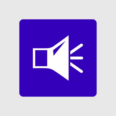 Hoparlör simgesi. Hoparlör ses işareti simgesi. Sembol ses. Düz tasarım stili. Vektör Eps 10.