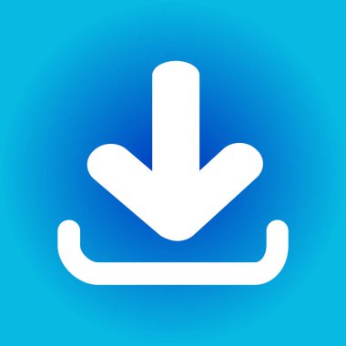 Simgesini indirin. Düğme yükleyin. Düz stil.