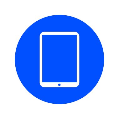 Modern dijital tablet Pc simgesi. Düz tasarım simgesi. EPS 10 vektör.