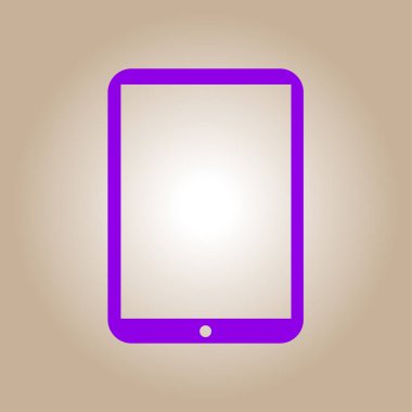 Modern dijital tablet Pc simgesi. Düz tasarım simgesi. EPS 10 vektör.