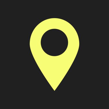 Harita işaretçi simgesi. GPS konumu sembolü. Düz tasarım stili. Vektör Eps 10.