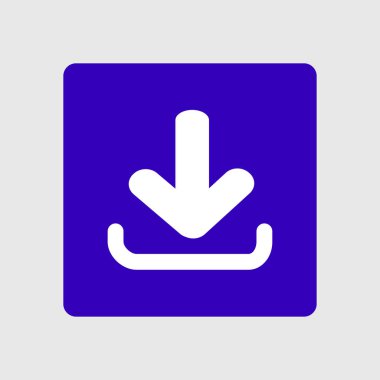 Simgesini indirin. Düğme yükleyin. Düz stil.