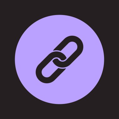 Bağlantı tek simge. Zincir bağlantı erkek.