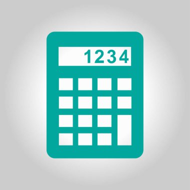 Hesap makinesi simge. Düz tasarım stili. EPS 10