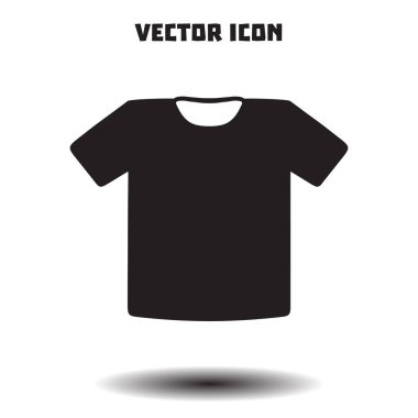 T-shirt işareti simgesi. Giysi sembolü. Düz tasarım stili.