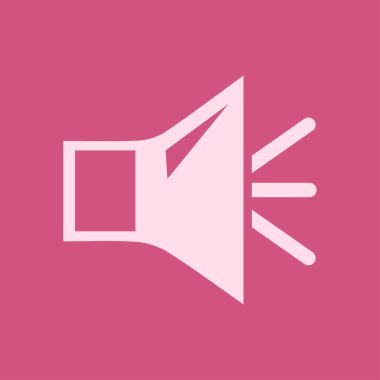 Hoparlör simgesi. Hoparlör ses işareti simgesi. Sembol ses. Düz tasarım stili. Vektör Eps 10.