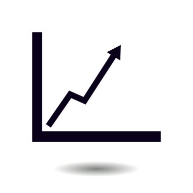 İş grafiği. Grafik düz simgesi