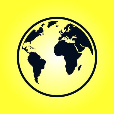 Küre simgesi basit vektör çizim