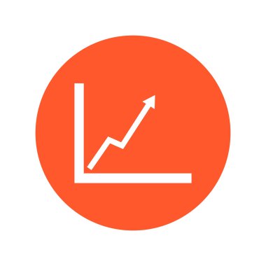 İş grafiği. Grafik düz simgesi