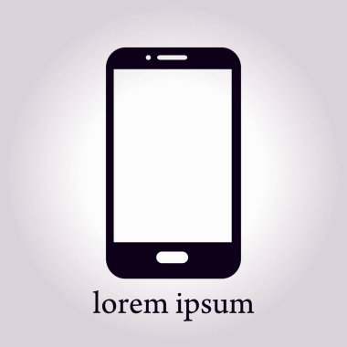 Akıllı telefon simgesinin vektör illüstrasyonu 