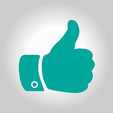 Simge gibi. El parmak tabela. Sembol başparmak. Düz tasarım stili. 