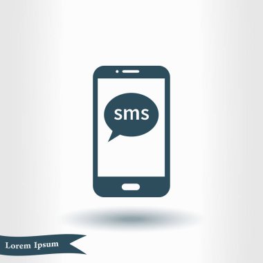 Akıllı telefon simgesinin vektör illüstrasyonu 