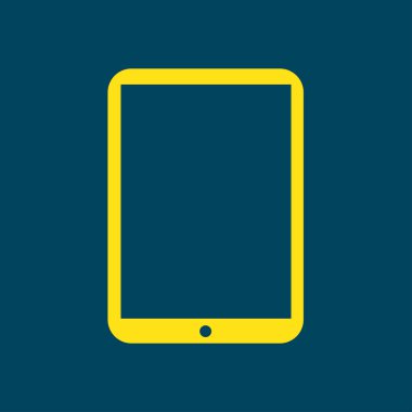 Modern dijital tablet Pc simgesi. Düz tasarım simgesi. EPS 10 vektör.