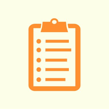 Listesi vektör simgesini denetleyin. Düz tasarım.