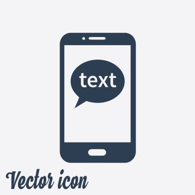 Mobil sohbet simgesi. Cep telefonu Web sohbet ve iletişim temsil eden.