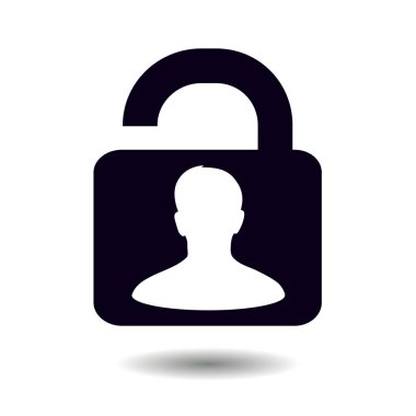 Simgesini kilidini. Düz tasarım stili. Vektör Eps10 