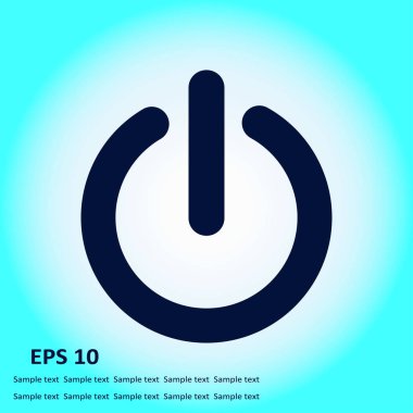 Güç işareti simgesi. Düz tasarım stili.  