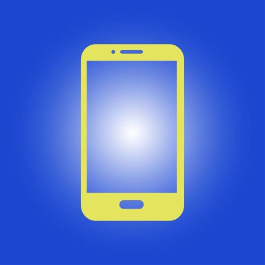 Akıllı telefon simgesinin vektör illüstrasyonu 