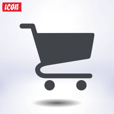 grafik alışveriş düz simgesi