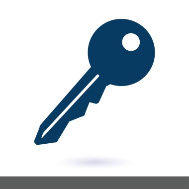 Anahtar simgesi. Kilit erkek. Güvenlik işareti. Düz tasarım stili.