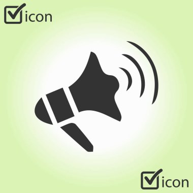 Yakında simge megafon. hoparlör simgesi.