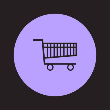 grafik alışveriş düz simgesi