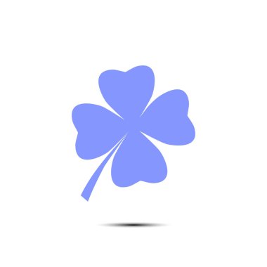 Yaprak yonca işareti simgesi. Aziz patrick sembolü. Ekoloji kavramı. Düz tasarım stili.