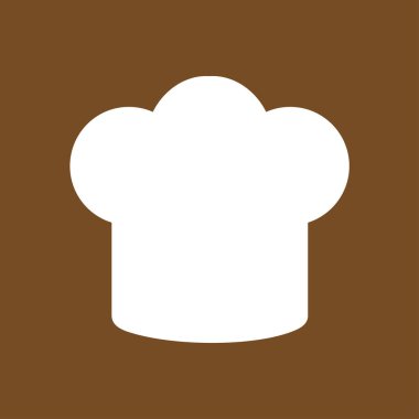 Chef şapka işareti simgesi. Şapka pişirme sembolü.
