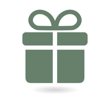 Hediye kutusu simgesi. İllüstrasyon 