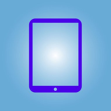 Modern dijital tablet Pc simgesi. Düz tasarım simgesi. EPS 10 vektör.