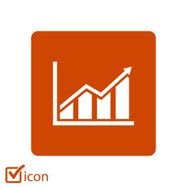 Infographic. Grafik simgesini. Büyüyen grafik erkek.