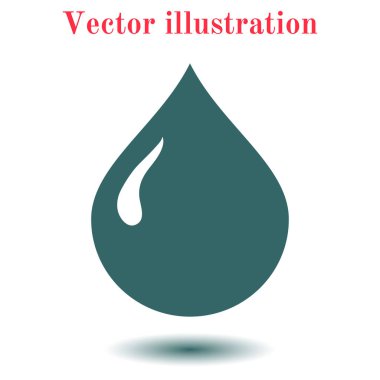 Kan damlası ikonu. Vektör illüstrasyonu