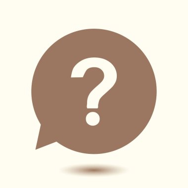 Soru işareti simgesi. Yardım sembolü. SSS işareti. Düz tasarım tarzı. EPS 10.