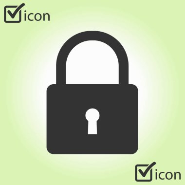 Kilit simgesi. Düz tasarım tarzı. Vektör EPS10.