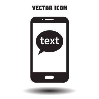 Mobil sohbet simgesi. Cep telefonu Web sohbet ve iletişim temsil eden.