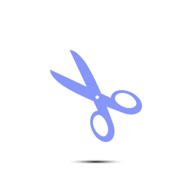 Makas simgesi. Mark burayı kes. Düz tasarım.