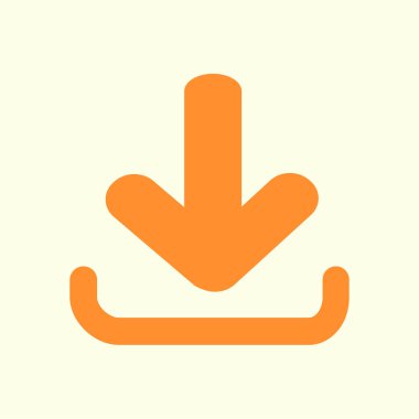 Simgesini indirin. Düğme yükleyin. Düz stil.