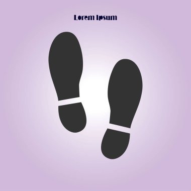 Ayak ayakkabılar simge siyah Künye. Düz tasarım stili.