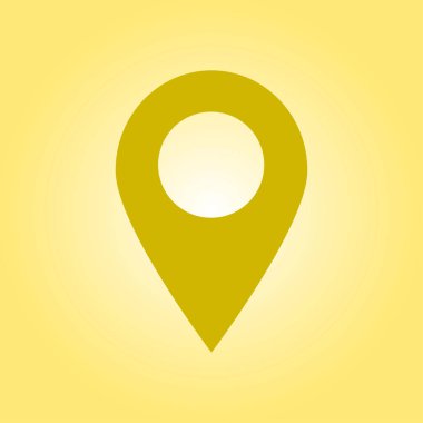 Harita işaretçi simgesi. GPS konumu sembolü. Düz tasarım stili. Vektör Eps 10.