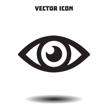 Göz simgesini. Düz tasarım stili.