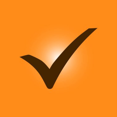 Onay işareti simgesi. Düz tasarım stili. Vektör Eps 10.