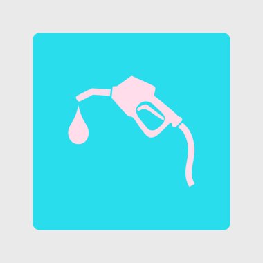 Benzin pompa meme işareti. Benzin istasyonu simgesi. Düz tasarım stili.