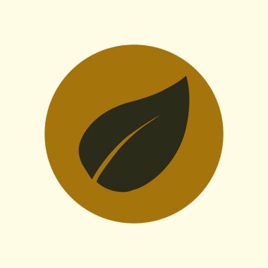 Yaprak simgesi. Taze doğal ürün. Organik ürün erkek. Düz tasarım stili.