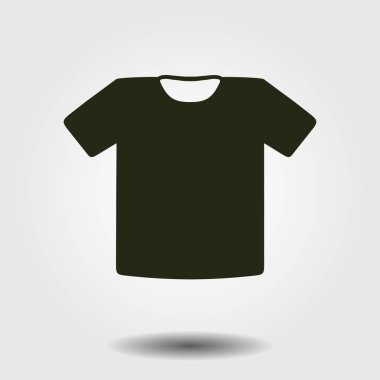 T-shirt işareti simgesi. Giysi sembolü. Düz tasarım stili.